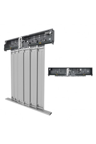Merih H Max 6 Panel Merkezi 1400 mm Satine Paslanmaz Kabin Kapısı